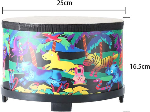 10 inch 2 Floor Tom Drum for Kids Percussion Instrument Music Drum with Mallets for Baby Children Special Christmas