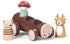 Tender Leaf Toys Timber Taxi - Wooden Log Shaped Push Vehicle with 3 Removeable Characters, Open-Ended Play Toy for