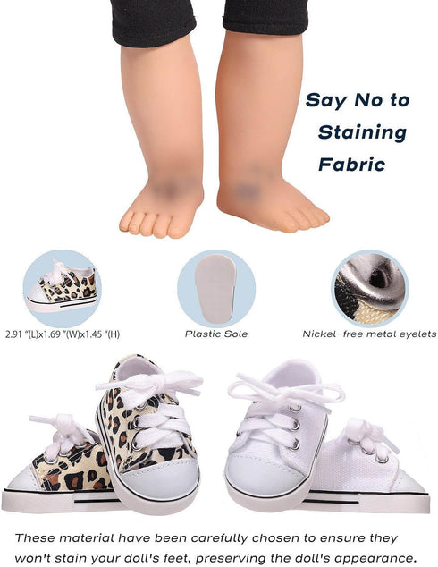 18 inch 7 Doll Shoes - Pairs with Gift Box, Compatible with American Doll