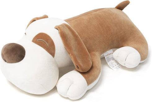 Niuniu Daddy 17.7" Brown Puppy Plush Toy Pillow - Kawaii Stuffed Animal for Kids, Toddlers & Teens, Soft Room Decor