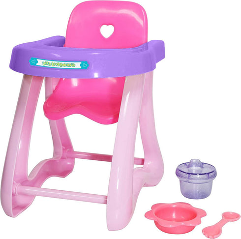 11" 11" (81453) JC Toys Deluxe Doll Accessory Bundle | High Chair, Crib, Bath and Extra Accessories for Dolls up to |