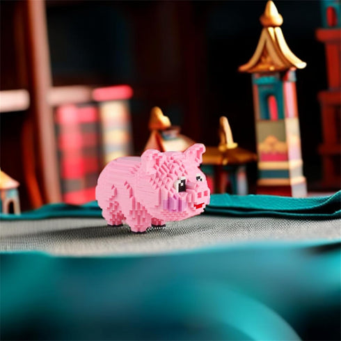 Larcele Micro Pig Building Blocks Mini Toy Bricks, 1547 Pieces KLJM-02 (Model 558)