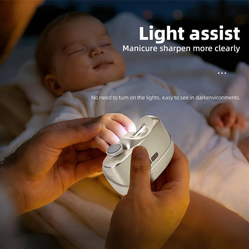 VOYISA Trimmer 2-in-1 2-Speed Electric Nail Clipper for Baby, Seniors, Kids, Automatic Finger Nail Cutter Machine