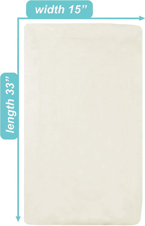 American Baby Company Fitted Bassinet Sheet, 15" x 33", 100% Natural Cotton Jersey Knit, Cream