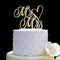 Mr and Mrs Cake Topper, Bride and Groom Sign Wedding Engagement Cake Decorations (Mirror Gold Acrylic)