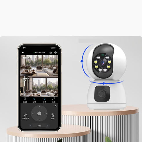 RYGVPR 1080P 2 24 HD Dual Lens Security Camera Remote Connection Way Talk Baby Monitoring Outdoor Indoor Intercom