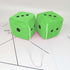 Fuzzy Plush Dice for Car Mirror, 1 Pair of 3” Green Dice with Black Dots for Car Decoration