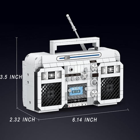 Uvini Adult Building Set - Classic Retro Series Radio, 645pcs, Best Gift for Adults, Teens