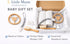 Generic Set Newborn Gift with Muslin Cotton Cloths and Wooden Baby Brush, Neutral Baby Care Kit