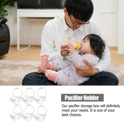 Compact Silicone Pacifier Storage Case for Travel - Baby Toy Organizer