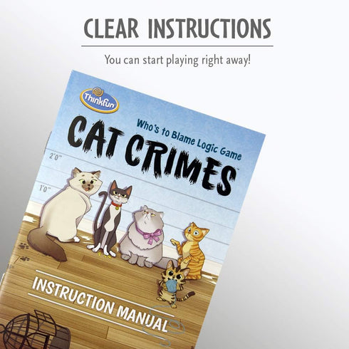 ThinkFun Cat Crimes Brainteaser - Engaging Logic Game for Kids and Adults, Develops Critical Reasoning Skills