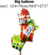 Giant 7pcs Christmas Decor Balloons Set, Mylar Foil Santa Claus, Elk, Snowman, Reindeer, Candy Cane, Tree