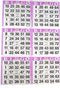 6 on Purple Bingo Paper Cards - 500 sheets - 3000 cards