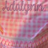 KRUIJHEU backpacks, Personalized school bags, embroidered lettered weekend bags, lettered seersucker custom made