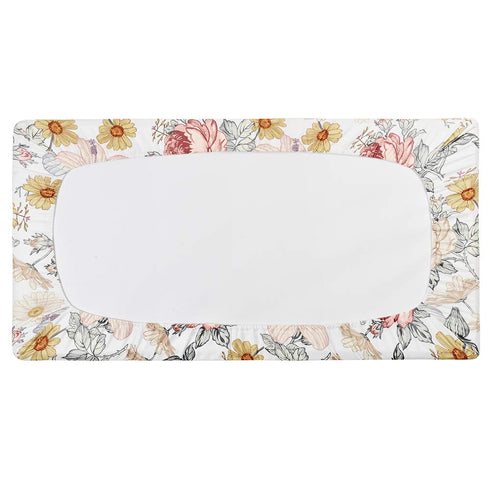 Diaper Changing Pad Cover - 2 Pack Floral Changing Table Covers, Jersey Knit for Baby Boy & Girl