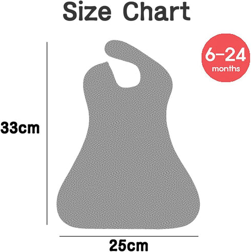 Plie Full Coverage Waterproof Feeding Bib for Toddlers Extra Long Apron Bib for Mealtime, Self-Feeding, High Chairn
