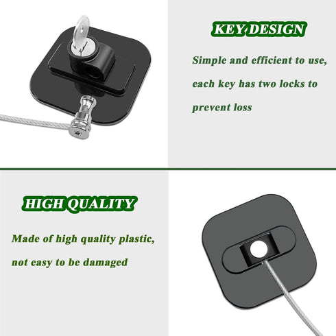 Refrigerator Lock with Key, 2 Pack Fridge Locks for Freezer, Cabinets, and Drawers with 4 Keys