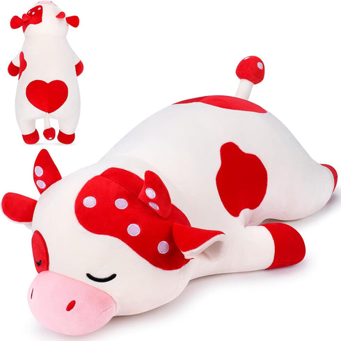 Auspicious beginning 30'' Giant Mushroom Cow Plush Stuffed Animal-Cute Mushroom Cow Plush