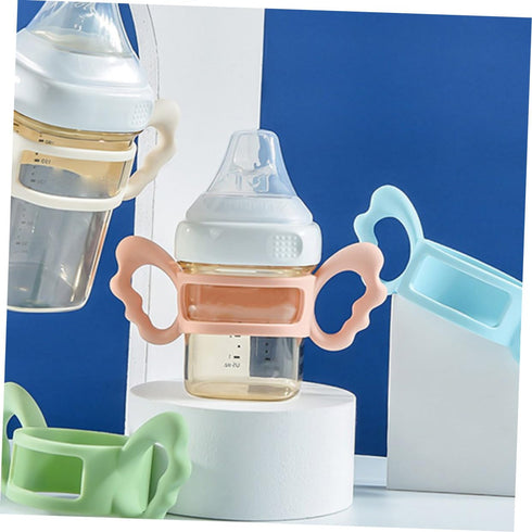 Silicone Grip Feeding Bottle Handle for Easy Newborn Feeding