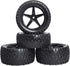 HobbyPark 12mm Hex Front & Rear RC Buggy Tires and Wheels, Set of 4 for 1/12 1/10 Scale Models