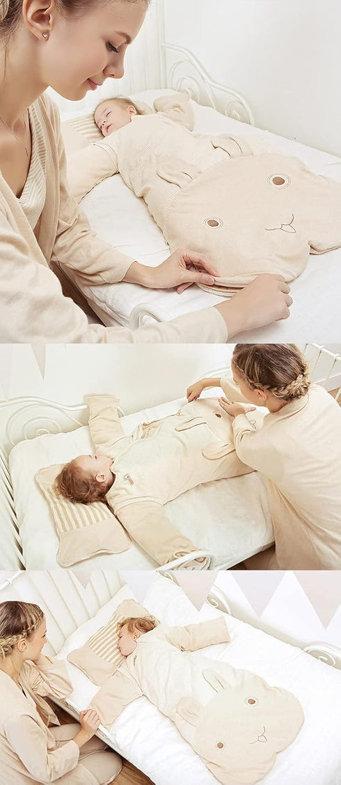 CYUURO 3-Way 100% 3.5 Baby Wearable Blanket Sleeping Bag Sack for Toddler Baby Girl Boy Unisex Zipper Baby Sleep Sack