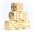 Metal Dice Set 6pcs, Solid Brass Dice with Gift Metal Case and Portable Bag for Board Game, Poker, Role Playing
