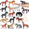 RCOMG 18 PCS Horse Toys, Realistic Miniature Pony Figures for Girls and Boys, Farm Animal Gift and Cake Topper