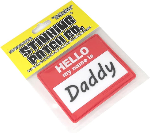 Funny Daddy Tactical Patch - 'Hello My Name is Daddy' for Diaper Bags