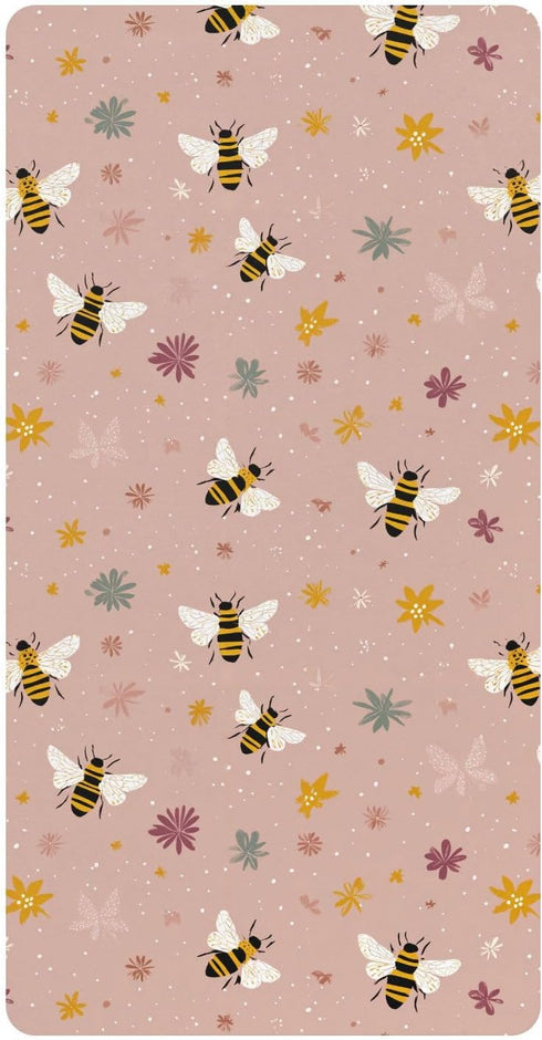 miaozhen Cotton Baby Crib Sheets for Boys Girls Soft Stretchy Naughty Lakeshore Bees