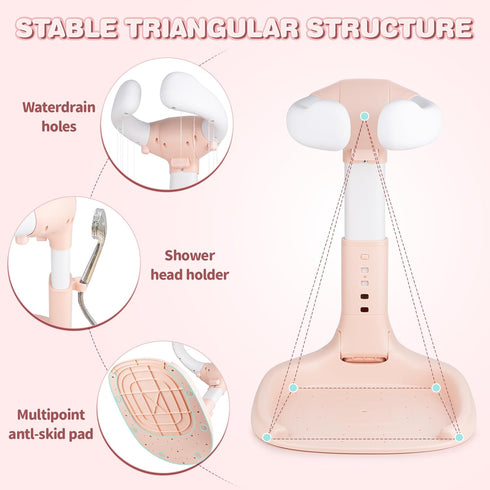 XSMNER 6-36 Foldable Baby Shower Stand, Anti-Slip Baby Shower Standing Support, Adjustable Baby Shower Stand, Soporte