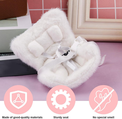 BOXOB 3.94-6.69in Dolls Car Seat, Decorative Car Doll Sofa with Furry Cushion & Fragrant Tablets Cute Air Vents Chair