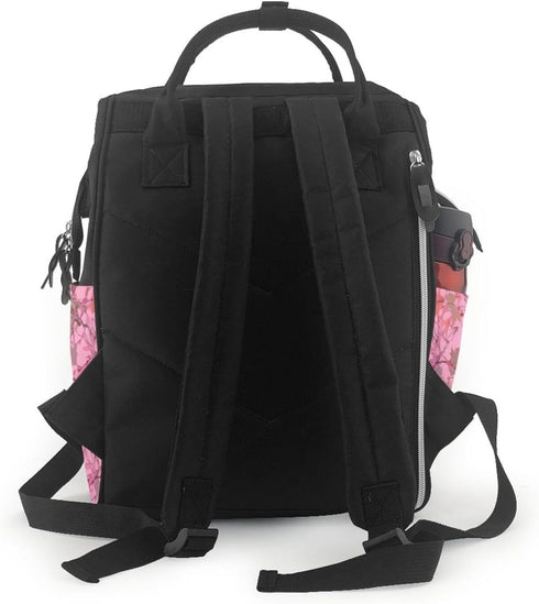 DWVTSLH Backpack Mummy Backpack Pink leaves Camo Diaper Bag Multifunction Nappy Bags Waterproof Large Capacity Travel