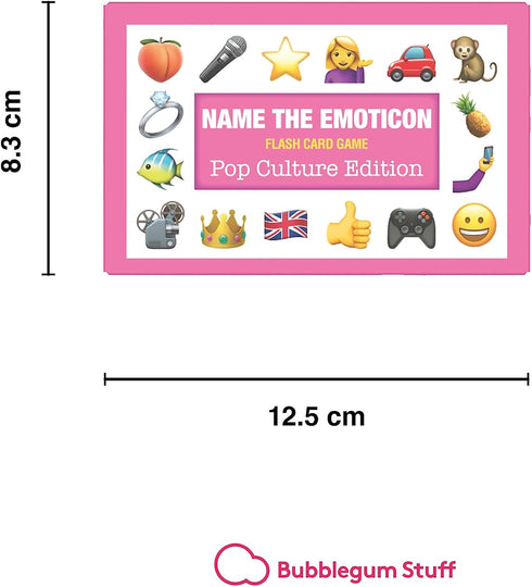Bubblegum Stuff Name The Emoticon Game - Pop Culture Edition, Emoji Flash Card Board Game