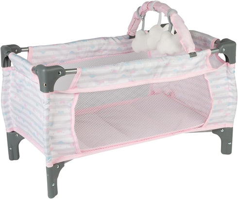 Adora Pack-N-Play Deluxe Baby Doll Crib & Changing Table Set - Includes Storage Box and Diaper Pad, Holds Dolls up to