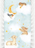 Rookie Humans 100% Cotton Sateen Fitted Crib Sheet: Goodnight Wonderland. Modern Nursery,
