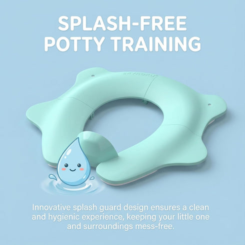 Foldable Travel Potty Seat for Toddler, Portable Toilet Training Seat for Kids on The Go, Fits Round & Oval Toilets