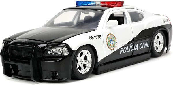 Jada Fast & Furious 1:24 2006 Dodge Charger Police Car Die-Cast Car,