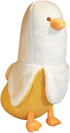 PEACH CAT Banana Duck Plush Toy - Cute Hugging Plush Pillow Duck Stuffed Animal for Girls and Boys, White 19.7"