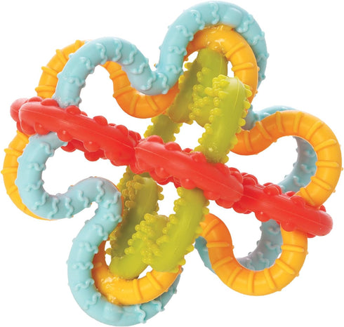 Manhattan Toy Textured Silicone Baby Teether Toy - Squiggle Loops by