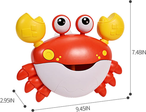 Deejoy Crab Bubble Bath Maker, Blows Bubbles and Plays 12 Children’s Songs, Bath Bubble Machine for Kids (Red)