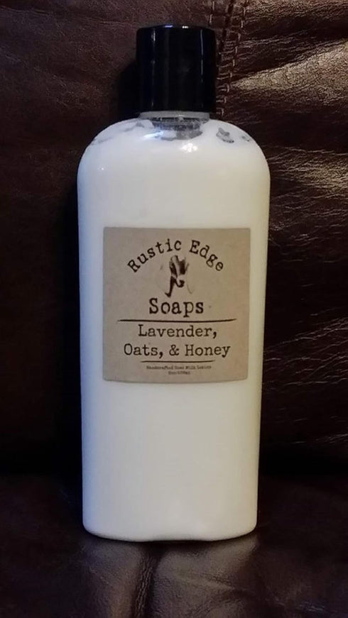 Rustic Edge Soaps All Natural Lavender, Oats, and Honey Goat Milk Lotion