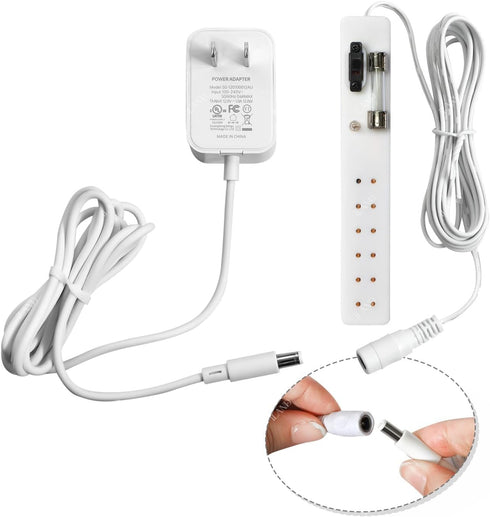 1:12 iLAND Scale Accessories of Dollhouse Lighting Power Strip & Adapter, Mini Doll House Accessories for Miniature