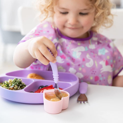 Bumkins Baby Silicone Little Dippers - Attaches to Bowls and Plates, Essential Feeding Supplies for Babies 6 Months Up