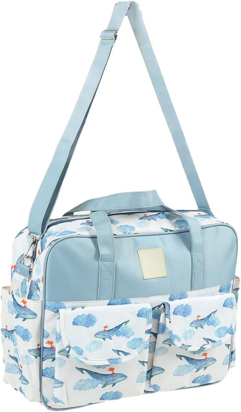 DAUZ Mommy Diaper Bag Large Capacity Strap Protector Waterproof Messenger Compartment for Outdoor Use