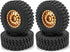 4Pcs 1.0" Soft Rubber Tires for 1/18 TRX4M Defender 1/24 Axial SCX24 Deadbolt Bronco RC Crawler Car (C Style)