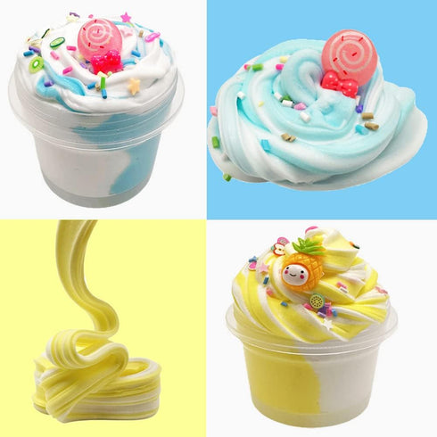 Butter Slime Kit Two-Toned 9 Pack for Girls and Boys, Party Favors Toys, Stocking Stuffers for Kids