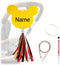 FAMCHAINS Stroller Identification Name Tag Pendant,Wood Hanger with Custom Name,Quickly Locate Your Stroller