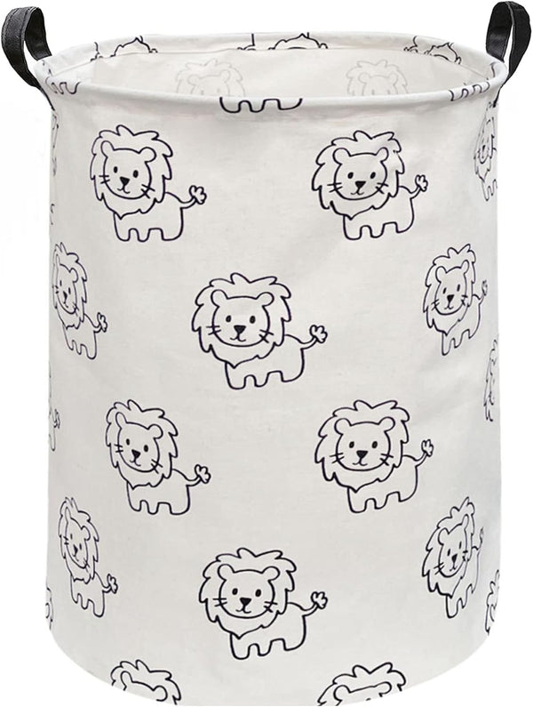 ESSME Baby Hamper, Nursery Laundry Basket, Lion Storage Basket, Toy Bin for Boys, Gift Baskets & Room Decor (Lions)