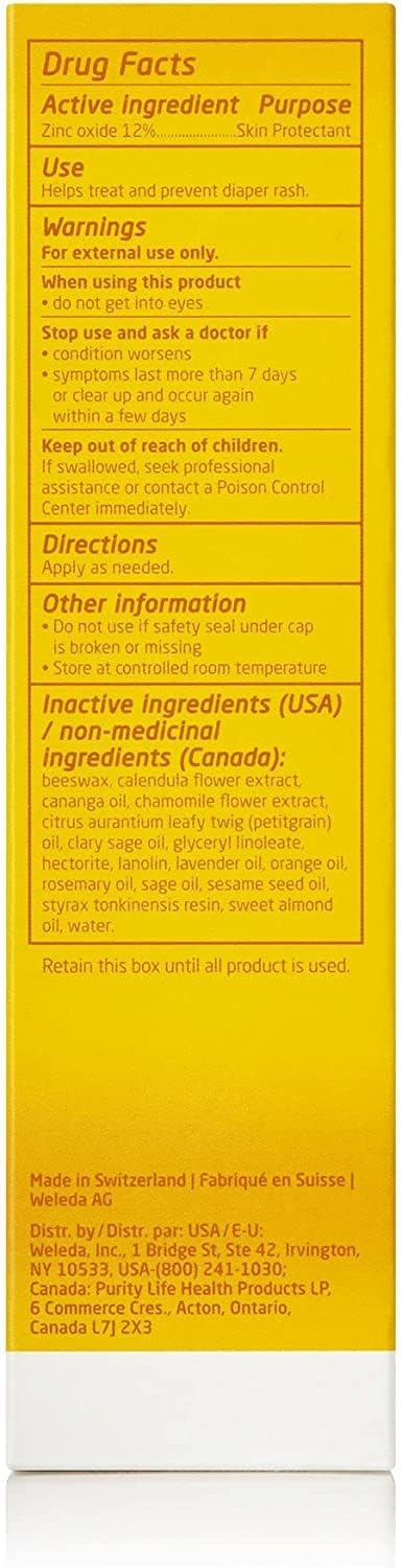 Weleda Baby Calendula Diaper Cream, 2.8 Fluid Ounce (Pack of 3), Plant Rich Protection with Calendula and Chamomile