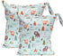 Wet Dry Bag for Cloth Diapers, 2PCS Waterproof Reusable Wet Bag with